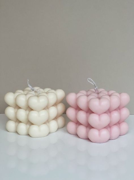 Ivory Heart Candle